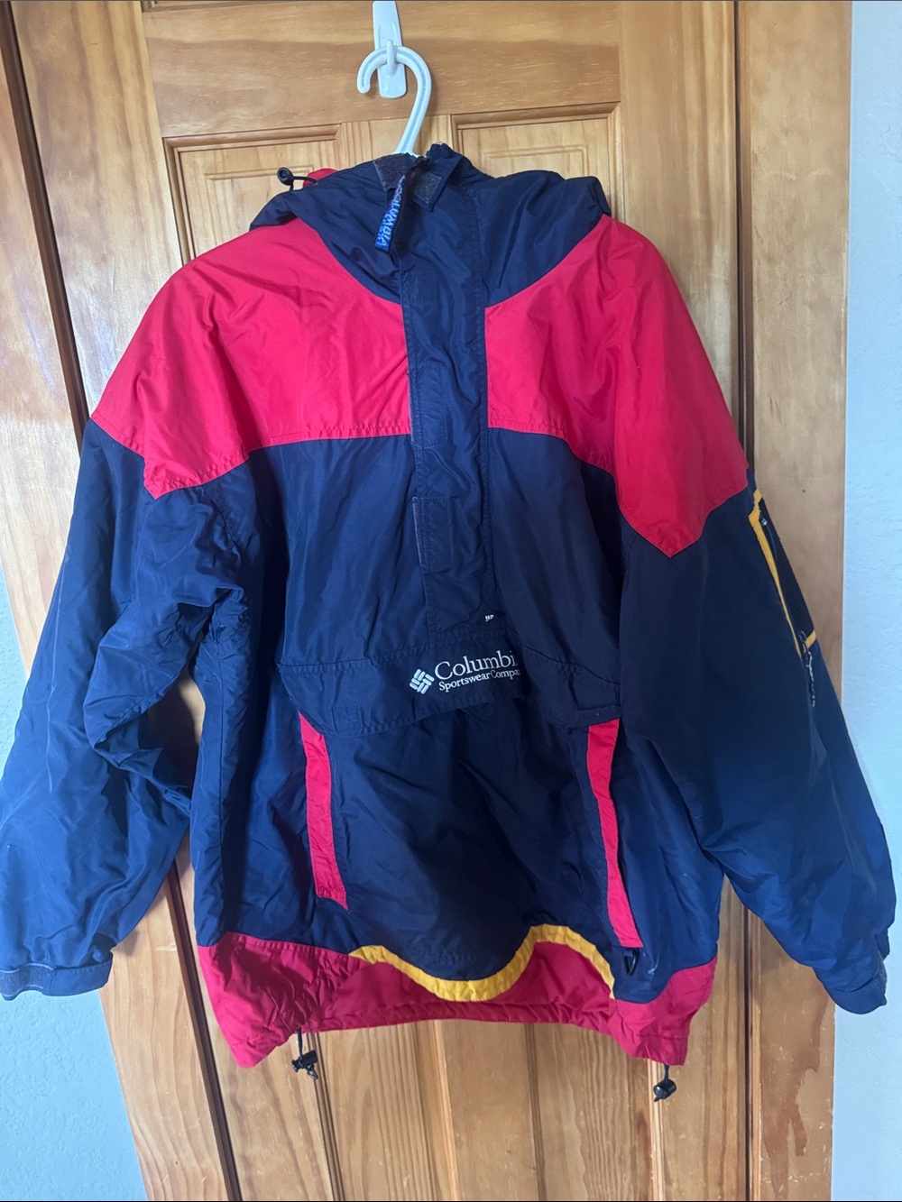 Columbia Red & Navy Hooded Jacket
